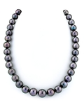 10-12mm Eggplant Tahitian South Sea Pearl Necklace - AAAA Quality
