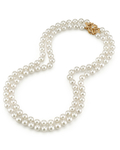 Japanese Akoya White Pearl Double Strand Necklace - Secondary Image