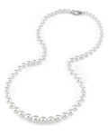 6.0-9.0mm Hanadama Akoya White Pearl Necklace