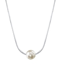 Pearl Moments - 7.5-8.0mm Akoya Pearl Silver Adjustable Chain Necklace