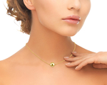 Golden Solitaire Pearl & Gold Pendant - Secondary Image