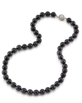 8.5-9.0mm Japanese Akoya Black Pearl Necklace-AAA Quality
