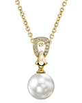 South Sea Pearl & Diamond Florence Pendant - Model Image