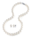 8.5-9.5mm Freshwater Pearl Necklace & Earrings