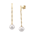Freshwater Pearl & Diamond Estelle Earrings - Model Image