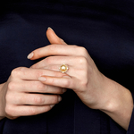 Golden South Sea Pearl Lea Ring - Model Image