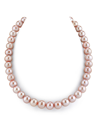 11-12mm Pink Freshwater Pearl Necklace- AAAA Quality