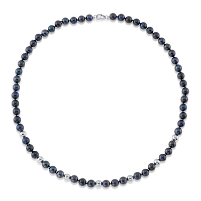 7.5-8.0mm Black Freshwater Cultured Pearl Casey Necklace