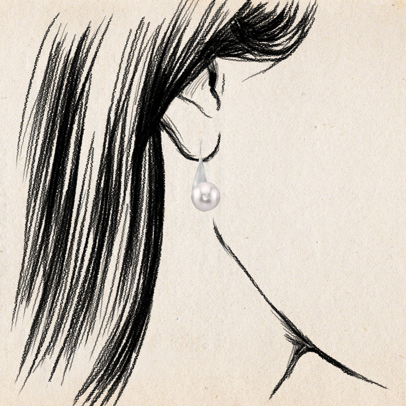 Japanese Akoya Pearl Gaby Earrings - Secondary Image