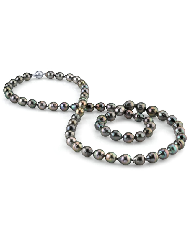 10-11mm Opera Length Tahitian South Sea Baroque Pearl Necklace