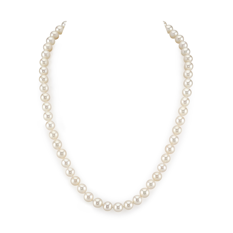 7-7.5mm White Freshwater Choker Length Pearl Necklace