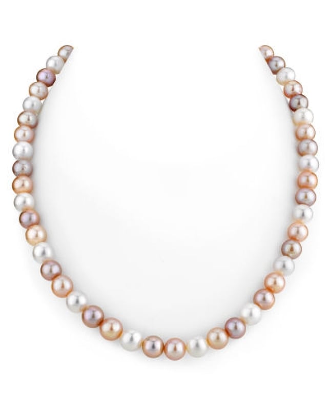 7.0-7.5mm Freshwater Multicolor Pearl Necklace - AAAA Quality