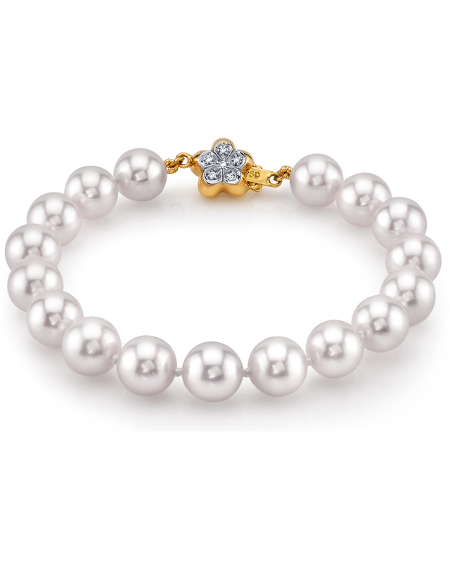 8.5-9.0mm Akoya White Pearl Bracelet- Choose Your Quality - Third Image