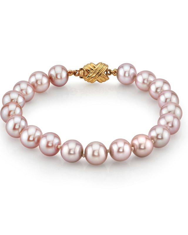 8.0-8.5mm Pink Freshwater Pearl Bracelet - AAA Quality - Third Image