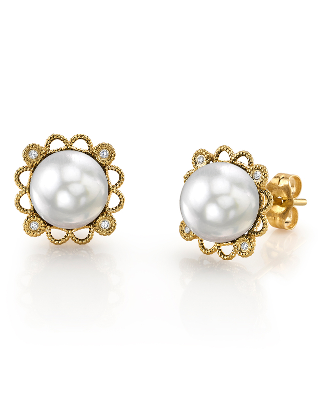 White South Sea Pearl Lea Earrings - Third Image