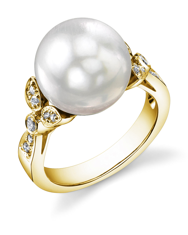 White South Sea Pearl Ariella Ring - Model Image
