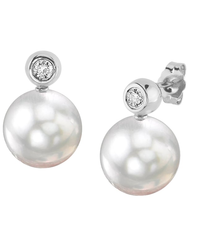 White South Sea Pearl & Diamond Dakota Earrings