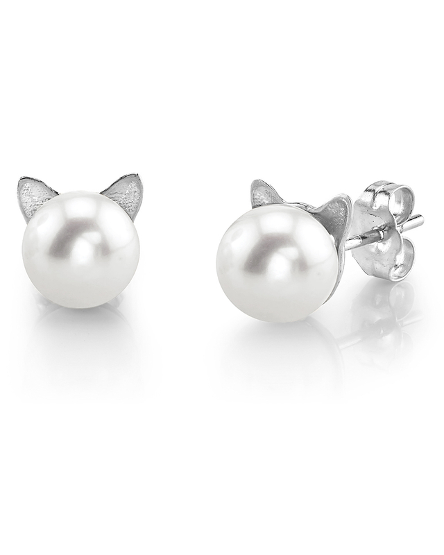 Freshwater Pearl Cat Cathy Earrings