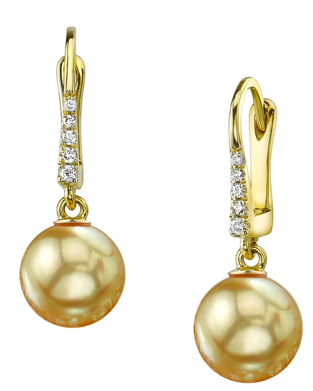 Golden Pearl Susan Earrings