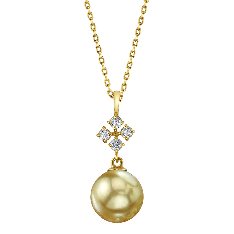 Golden South Sea Pearl & Diamond Millie Pendant