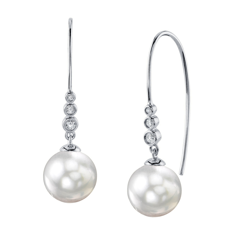 South Sea Pearl & Diamond Stella Earrings