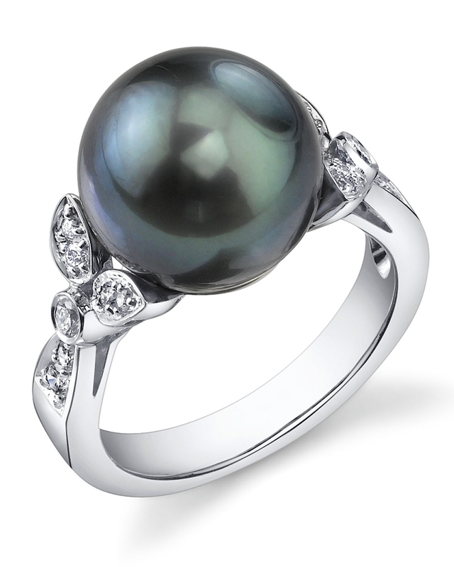 Tahitian South Sea Pearl & Diamond Ariella Ring