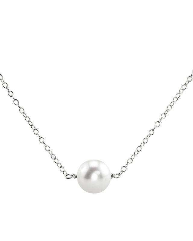 Freshwater Solitaire Pearl & Gold Pendant