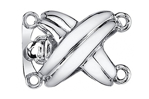 Double Infinity Clasp   14K White Gold