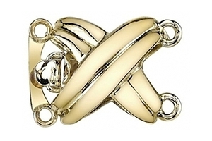 Double Infinity Clasp  14K Yellow Gold